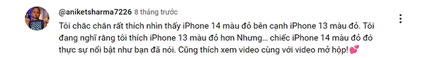 Phiên bản iPhone 14 màu Đỏ vô cùng được yêu thích bởi vẻ ngoài nổi bật và diện mạo rực rỡ, bắt mắt